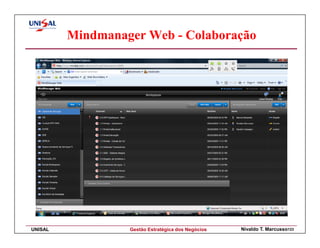 Mindmanager Web - Colaboração




UNISAL            Gestão Estratégica dos Negócios   Nivaldo T. Marcusso123
 