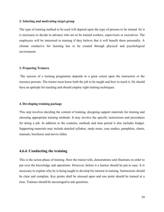 MBA HR PROJECT REPORT ON TRAINING AND DEVELOPMENT | PDF