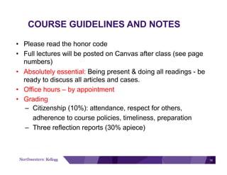 Course Guidelines class1 MBA | PDF