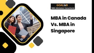 MBA in Canada Vs. MBA in Singapore