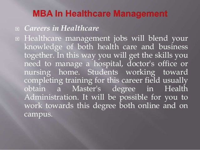 mba in healthcare management for bright future health management degree