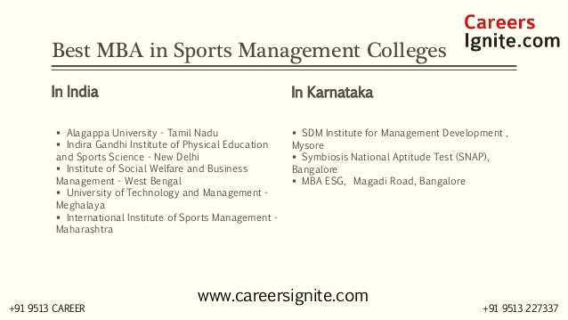Mba In Sports Courses Colleges Eligibility