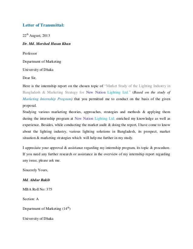 mba internship cover letters