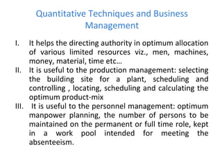 Mba i qt unit-1_basic quantitative techniques