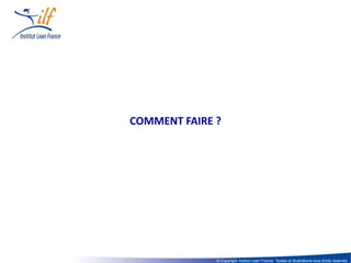 COMMENT FAIRE ?




              © Copyright Institut Lean France. Textes et illustrations tous droits réservés
 
