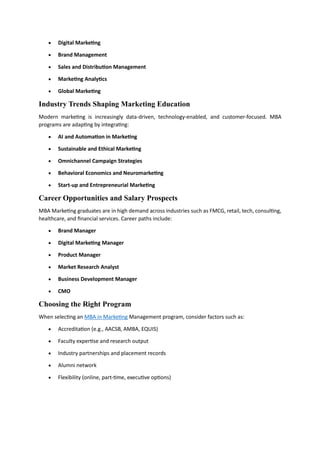 MBA Marketing Management Programs.pdf... | PDF
