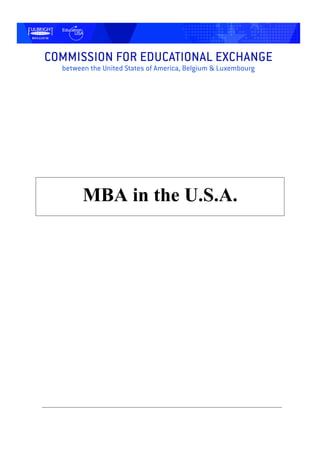 MBA in the U.S.A.
 