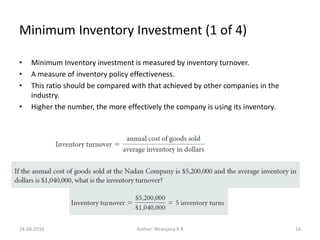 Min Inventory Calculation Mba om 08_inventory_management | PPTX