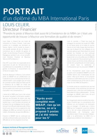 MBA International Paris - Promotion 7 - Portrait Louis Celier  
