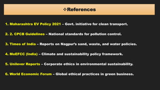 Clean Etics Ethics in Environmental Sustainability introduction | PDF