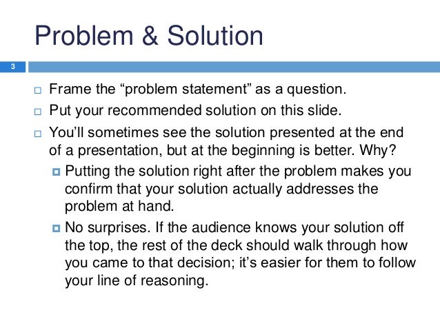 problem and solution case study