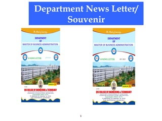 1
Department News Letter/
Souvenir
 
