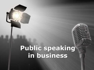 Public speaking in business 