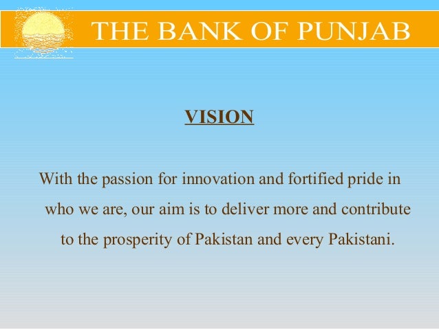 Bank Of Punjab Mba Project