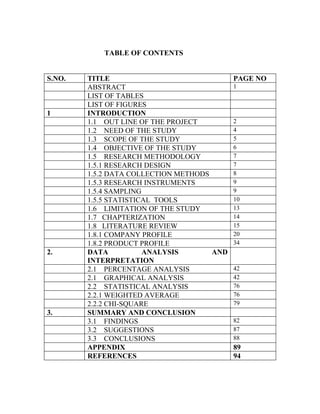 TABLE OF CONTENTS


S.NO.   TITLE                             PAGE NO
        ABSTRACT                          1
        ...