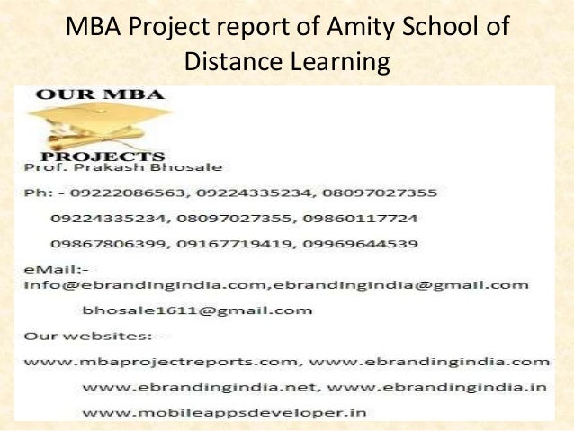 Amity School Of Distance Learning Mba mba project report of amity school of distance learning Amity School Of Distance Learning Mba mba project report of amity school of distance learning