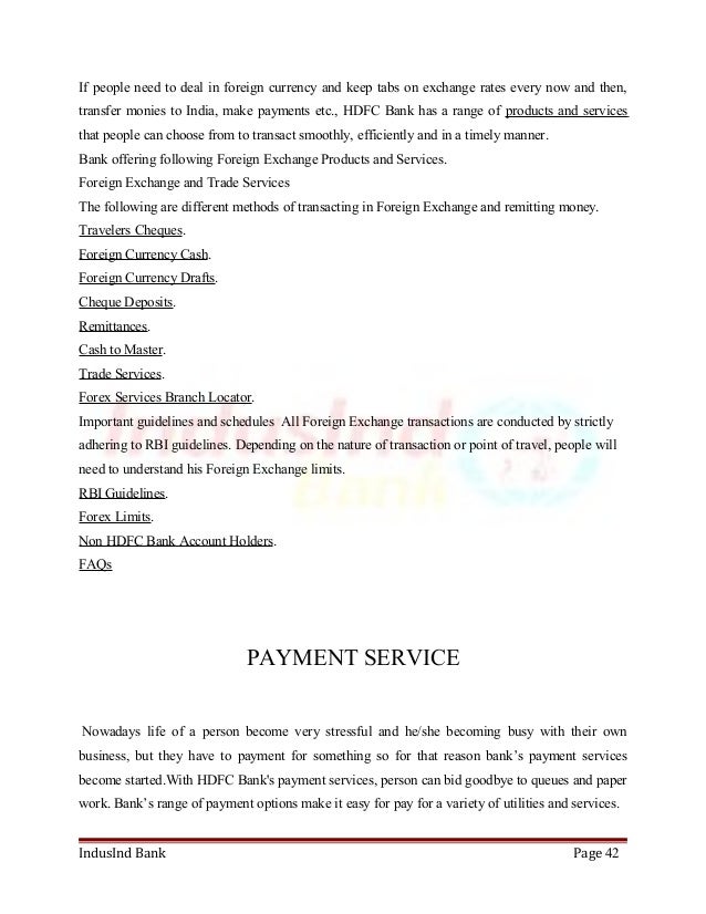 Forex project report mba