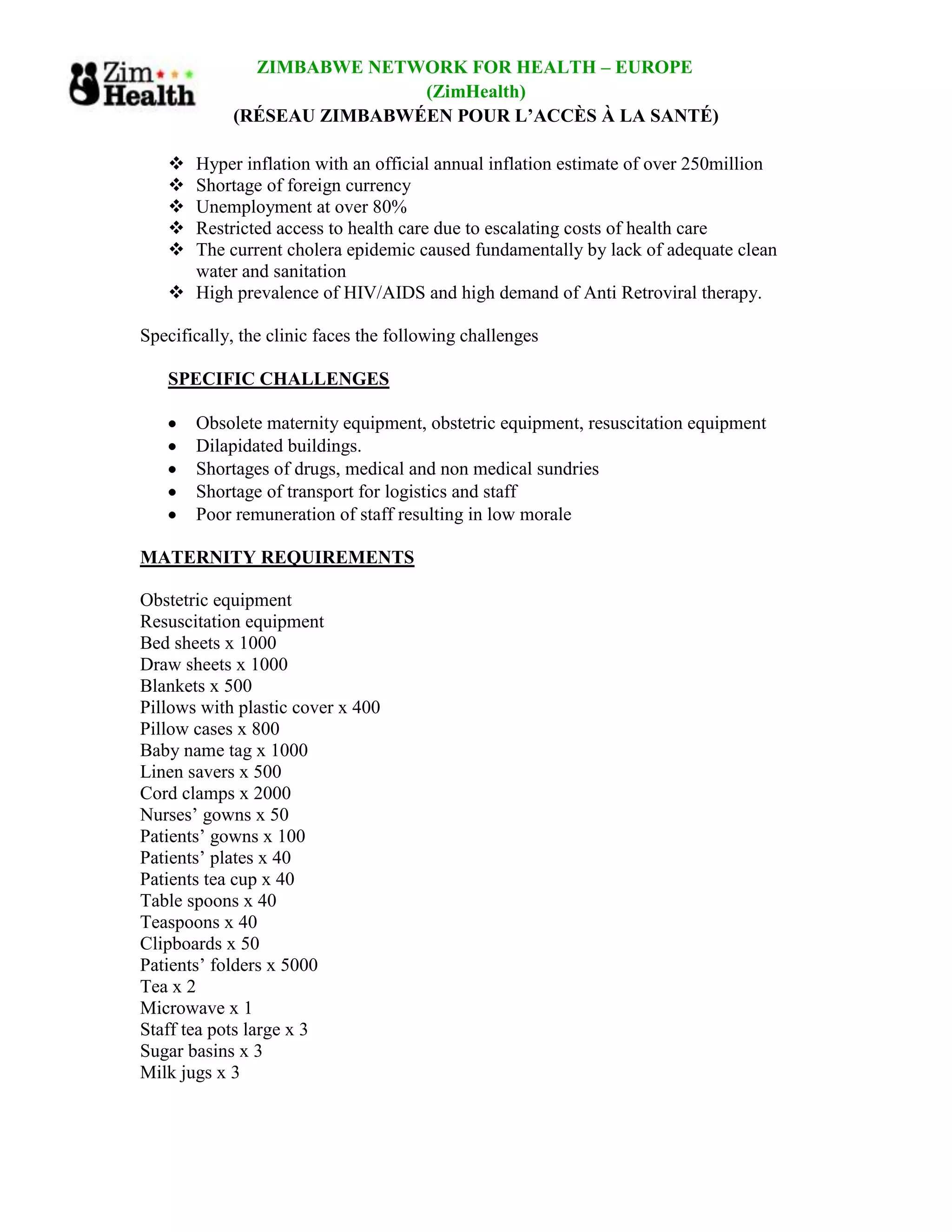 Mbare clinic profile | PDF