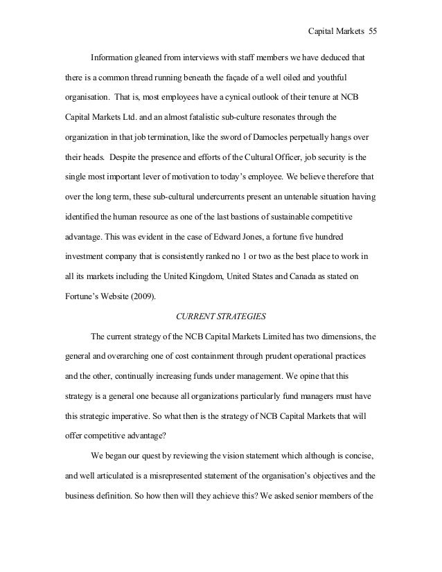 Research paper on money market