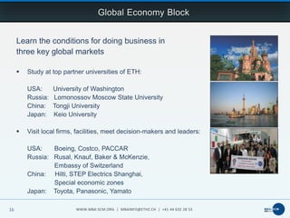 Executive MBA in Supply Chain Management at ETH Zurich | PDF