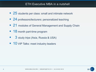 Executive MBA in Supply Chain Management at ETH Zurich | PDF