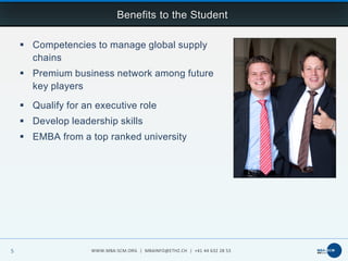 Executive MBA in Supply Chain Management at ETH Zurich | PDF