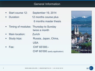 Executive MBA in Supply Chain Management at ETH Zurich | PDF