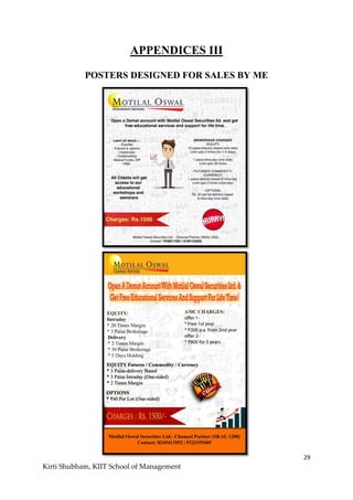 29
Kirti Shubham, KIIT School of Management
APPENDICES III
POSTERS DESIGNED FOR SALES BY ME
 