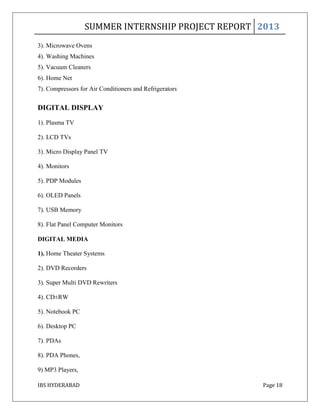 MBA Summer Internship Project Report | PDF