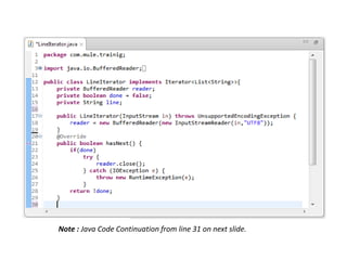 Note : Java Code Continuation from line 31 on next slide.
 