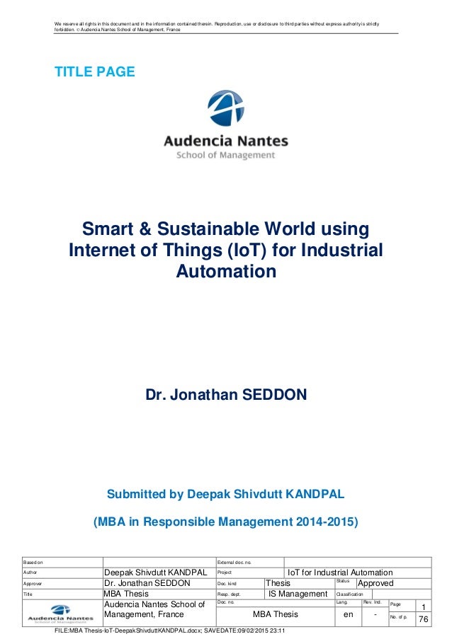 Buy mba thesis