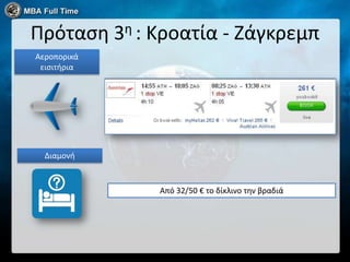 Πρόταςη 3η : Κροατία - Ζάγκρεμπ
Αεροπορικά
 ειςιτήρια




  Διαμονή



             Από 32/50 € το δίκλινο την βραδιά
 