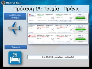 Πρόταςη 1η : Τςεχία - Πράγα
Αεροπορικά
 ειςιτήρια




  Διαμονή



              Από 40/69 € το δίκλινο την βραδιά
 