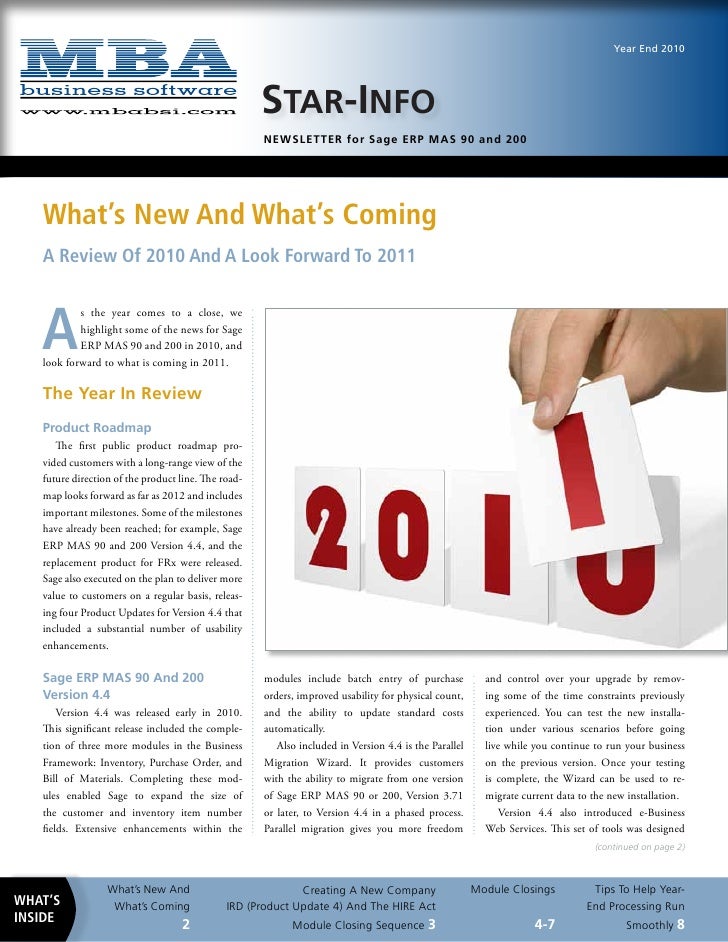 Year End Newsletter From MBA year-end-newsletter-from-mba