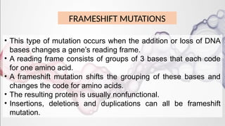 MBB 502 MUTATIONS (olympica).pptx -Molecular biology | PPTX