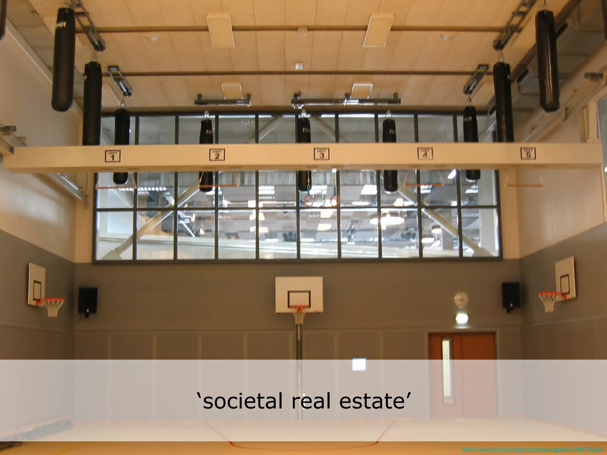 i
‘societal real estate’

                         http://www.ﬂickr.com/photos/minkewagenaar/5104776252/
 