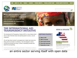 an entire sector serving itself with open data
 