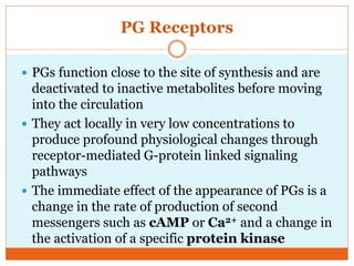 MBBS AIMC prostaglandins and uses and pharma.pptx