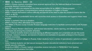mbbs in russia for indian students 2023-24 | PDF