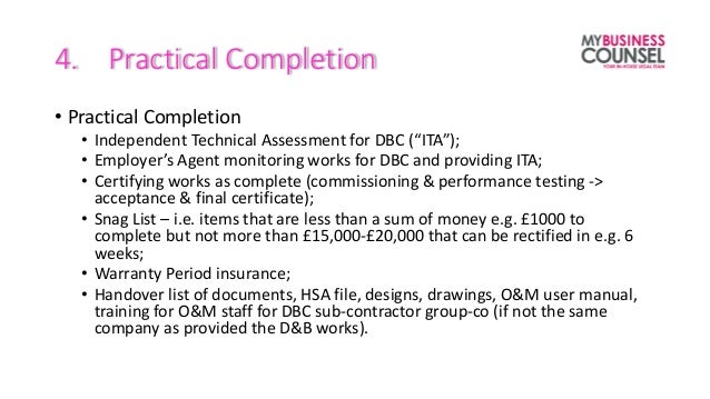 Practical Completion Certificate Template Uk