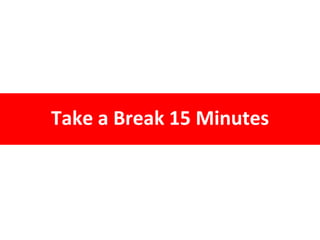 Take a Break 15 Minutes
 