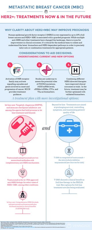 Infographic about HER2+ metastatic breast cancer