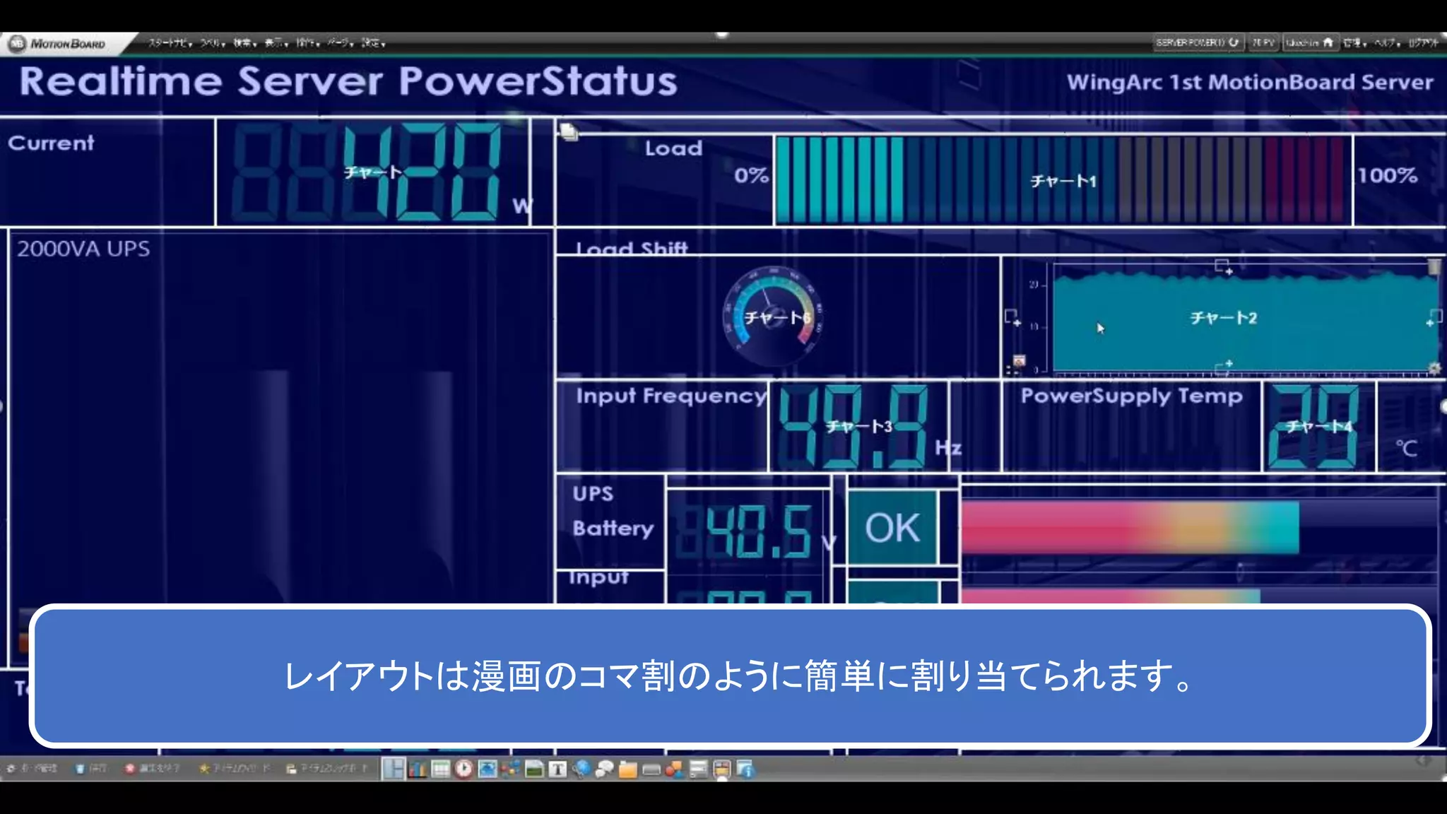 レイアウトは漫画のコマ割のように簡単に割り当てられます。
 