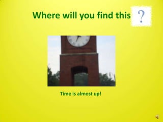 Where will you find this




      Time is almost up!
 