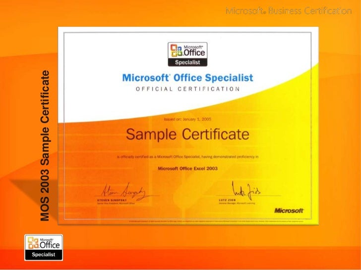 certificate for microsoft office