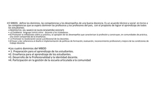 marco del buen desempeño docente en el Perú | PPTX