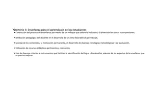 marco del buen desempeño docente en el Perú | PPTX