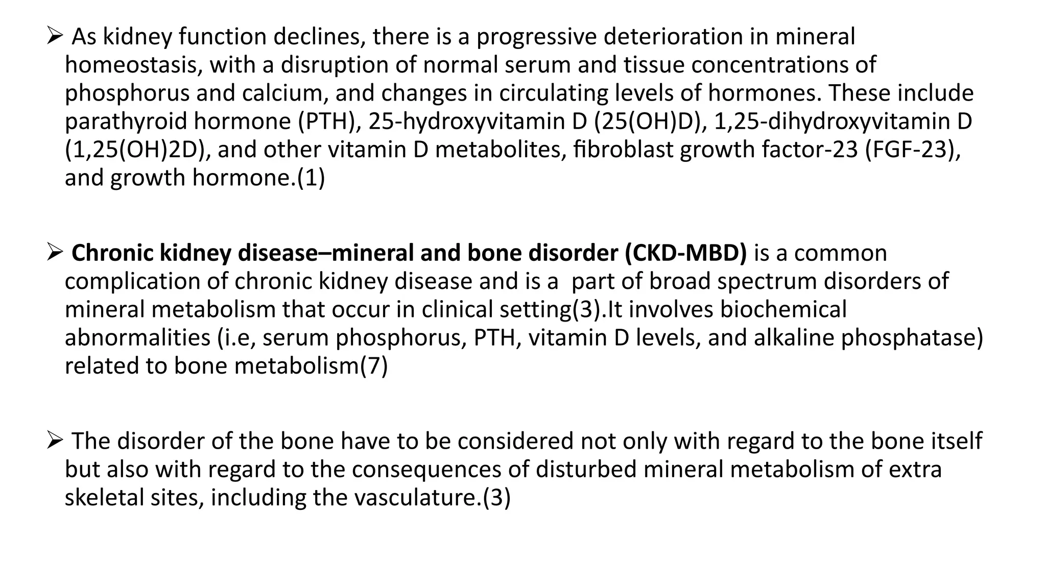 Mineral and Bone Disorder in Chronic Kidney Disease | PPTX