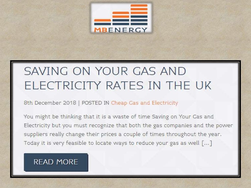 Gas and electricity comparison uk