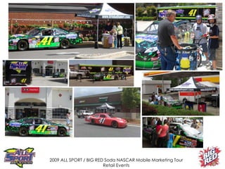 2009 ALL SPORT / BIG RED Soda NASCAR Mobile Marketing Tour
Retail Events
 